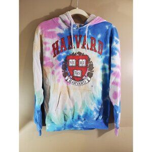 Harvard Colorful Tie Dye Hoodie, Size S Hippie Grunge